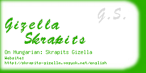 gizella skrapits business card